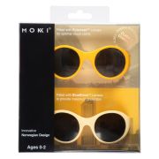 Set 2 ochelari copii Click & Change, galben, 0-2 ani, Mokki JEMmokki-MO8003