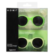 Set 2 ochelari copii Click & Change, verde, 0-2 ani, Mokki JEMmokki-MO8004