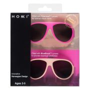 Set de 2 ochelari copii Click & Change, roz, 2-5 ani, Mokki JEMmokki-MO8006