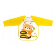 Bocioland - Baveta impermeabila, Cu maneci lungi, Dimensiune 40x35 cm, Teddy Bear BYNBOC0560