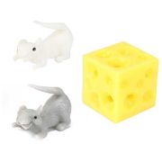 Jucarie antistres Cascaval cu 2 soriceii elastici, 5 cm Toi-Toys TT35098A BBJTT35098A_Initiala