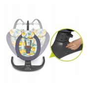 Lionelo - Balansoar si sezlong copii, Ralf, 2 in 1, Electric, Cu telecomanda si cablu USB, Cu miscare laterala de balansare si 5 niveluri diferite de viteza, Cu 12 melodii, Gri BYNLO-RALF_GREY_CONCRETE