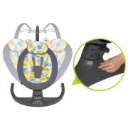 Lionelo - Balansoar si sezlong copii, Ralf, 2 in 1, Electric, Cu telecomanda si cablu USB, Cu miscare laterala de balansare si 5 niveluri diferite de viteza, Cu 12 melodii, Gri BYNLO-RALF_GREY_CONCRETE