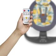 Lionelo - Balansoar si sezlong copii, Ralf, 2 in 1, Electric, Cu telecomanda si cablu USB, Cu miscare laterala de balansare si 5 niveluri diferite de viteza, Cu 12 melodii, Gri BYNLO-RALF_GREY_CONCRETE