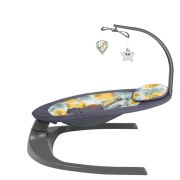 Lionelo - Balansoar si sezlong copii, Ralf, 2 in 1, Electric, Cu telecomanda si cablu USB, Cu miscare laterala de balansare si 5 niveluri diferite de viteza, Cu 12 melodii, Gri BYNLO-RALF_GREY_CONCRETE