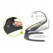 Lionelo - Balansoar si sezlong copii, Ralf, 2 in 1, Electric, Cu telecomanda si cablu USB, Cu miscare laterala de balansare si 5 niveluri diferite de viteza, Cu 12 melodii, Gri BYNLO-RALF_GREY_CONCRETE