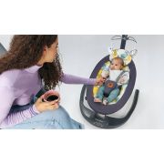 Lionelo - Balansoar si sezlong copii, Ralf, 2 in 1, Electric, Cu telecomanda si cablu USB, Cu miscare laterala de balansare si 5 niveluri diferite de viteza, Cu 12 melodii, Gri BYNLO-RALF_GREY_CONCRETE