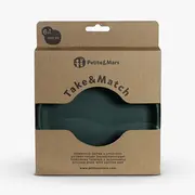Petite&Mars - Farfurie din silicon fara BPA, Cu ventuza, TAKE&MATCH, 6 luni+, 400 ml, Verde Inchis BYN708817