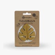 Petite&Mars - Jucarie de dentitie TAKE&MATCH, Din silicon, Fara BPA, Racire in frigider, Ocru BYN701819