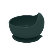 Petite&Mars - Set de hranire, Cu farfurie, Bol si tacamuri, Din silicon fara BFA, Verde inchis BYNPachetMasaVerde_1