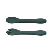 Petite&Mars - Set tacamuri din silicon fara BPA, Take&Match, 6 luni+, Verde inchis BYN709817
