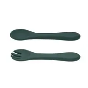Petite&Mars - Set tacamuri din silicon fara BPA, Take&Match, 6 luni+, Verde inchis BYN709817