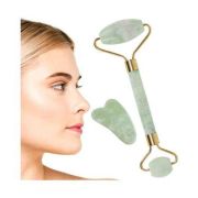 Set rola jad si Gua Sha pentru masaj facial Iso Trade MY367 BBJMY367_Verde