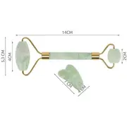 Set rola jad si Gua Sha pentru masaj facial Iso Trade MY367 BBJMY367_Verde