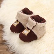 Cizmulite plusate crem cu visiniu pentru bebelusi - Teddy LID27-4-p19