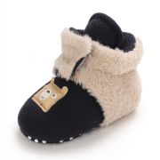 Cizmulite plusate negre cu crem pentru bebelusi - Teddy LID27-2-c6