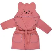 Halat de baie cu urechi Kitty, Cu buzunare, Cu cordon, Bubaba, 2 - 4 ani, Marime 98/104, Pink BYN42264