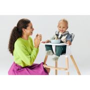 Lionelo - Scaun de masa din fag Koen, 2 in 1, Transformabil, Sustine 30 kg, 6 luni+, Albastru BYNLO-KOEN_BLUE_SKY