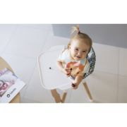 Lionelo - Scaun de masa din fag Koen, 2 in 1, Transformabil, Sustine 30 kg, 6 luni+, Albastru BYNLO-KOEN_BLUE_SKY