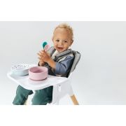 Lionelo - Scaun de masa din fag Koen, 2 in 1, Transformabil, Sustine 30 kg, 6 luni+, Albastru BYNLO-KOEN_BLUE_SKY