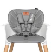 Lionelo - Scaun de masa din fag Koen, 2 in 1, Transformabil, Sustine 30 kg, 6 luni+, Gri BYNLO-KOEN_GREY_STONE