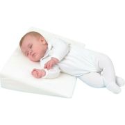 Perna inclinata, antireflux, Cu husa din bumbac, 60 x 37 x 1,5-10 cm, Bubaba, Alba BYN5900