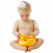 Set de joaca de baie, Ratusca cu trei bococi, Fara gauri, Playgro BYN822020