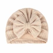 Caciulita tip turban cu model din tesatura (marime disponibila: 6-9 luni (marimea 19 incaltaminte), culoare: maro) mdmz071-ct11.6-9 luni (marimea 19 incaltaminte)-maro