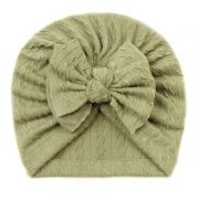 Caciulita tip turban cu model din tesatura si funda aplicata AMx-22032