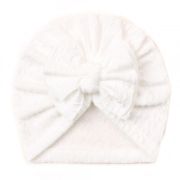 Caciulita tip turban cu model din tesatura si funda aplicata AMx-22032
