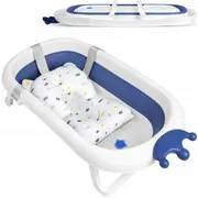 Cadita de baie cu dop de scurgere si pernita inclusa ricokids rk-280 - albastru edeedi728001