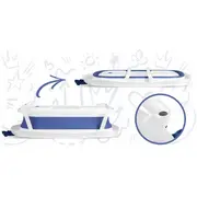 Cadita de baie cu dop de scurgere si pernita inclusa ricokids rk-280 - albastru edeedi728001