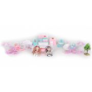 Casuta pentru papusi cu mobilier, gradina si led-uri ecotoys hc507637 edeedihc507637