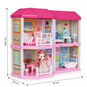 Casuta pentru papusi cu mobilier si led-uri ecotoys hc507651 edeedihc507651