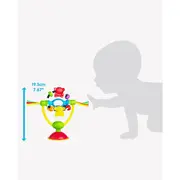 Jucarie pentru scaunul de masa, Cu ventuza, Cu activitati, Rotativa, High chair Spinning Toy, 19.5 cm, Playgro BYN64177