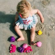Set 8 animalute de baie, Fara gauri, Cu gentuta pentru transport, Fara BPA, Floating Sea Friends, Playgro, Pink BYN857265