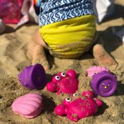 Set 8 animalute de baie, Fara gauri, Cu gentuta pentru transport, Fara BPA, Floating Sea Friends, Playgro, Pink BYN857265