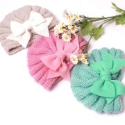 Caciulita crosetata tip turban cu fundita aplicata in fata LIx-22099-sa1