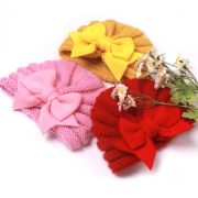 Caciulita crosetata tip turban cu fundita aplicata in fata LIx-22099-sa1