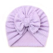 Caciulita tip turban cu model din tesatura si funda aplicata AMx-22032