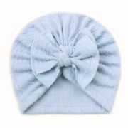 Caciulita tip turban cu model din tesatura si funda aplicata AMx-22032