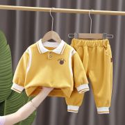Compleu galben mustar pentru baietei - teddy (marime disponibila: 6-9 luni (marimea 19 incaltaminte)) md1394.6-9 luni (marimea 19 incaltaminte)