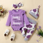 Compleu pentru fetite cu body lila - parents love (marime disponibila: 12-18 luni (marimea 21 incaltaminte)) md1502-de.12-18 luni (marimea 21 incaltaminte)