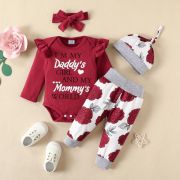 Compleu pentru fetite cu body visiniu - parents love (marime disponibila: 12-18 luni (marimea 21 incaltaminte)) mb1504-de.12-18 luni (marimea 21 incaltaminte)