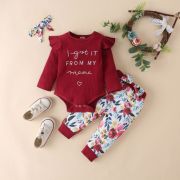 Compleu visiniu pentru fetite - I got it from my mama MBYU001-4-R2