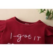 Compleu visiniu pentru fetite - I got it from my mama MBYU001-4-R2