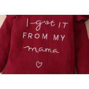 Compleu visiniu pentru fetite - I got it from my mama MBYU001-4-R2