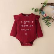 Compleu visiniu pentru fetite - I got it from my mama MBYU001-4-R2