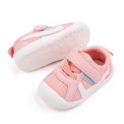 Adidasi roz cu dungi albe si gri (marime disponibila: 9-12 luni (marimea 20 incaltaminte)) mdd2667-3-s1.9-12 luni (marimea 20 incaltaminte)