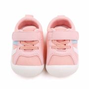 Adidasi roz cu dungi albe si gri (marime disponibila: 9-12 luni (marimea 20 incaltaminte)) mdd2667-3-s1.9-12 luni (marimea 20 incaltaminte)